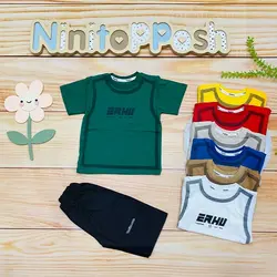 ست تیشرت شلوارک چاپ ERHU بچه گانه