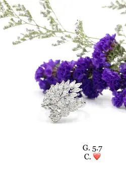 انگشتر نقره زنانه مدل طرح جواهر کد SWA103 - زیورآلات نقره 925 اکسسوری عرضه کننده جواهرات نقره به صورت تک و عمده با بهترین قیمت ها