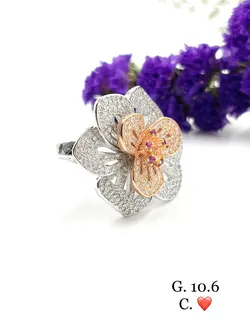 انگشتر نقره زنانه مدل طرح جواهر کد SWA102 - زیورآلات نقره 925 اکسسوری عرضه کننده جواهرات نقره به صورت تک و عمده با بهترین قیمت ها