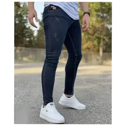 شلوار لی مردانه اسپرت اندامی رنگ سور مه‌ای