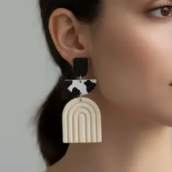 گوشواره پلیمری رنگین کمان