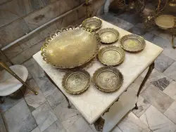 شیرینی خوری برنزی هندی طرح گل