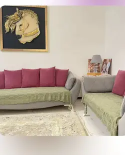 شال مبل بافتنی طرح دیانا