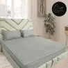 ملحفه کشدار پنبه دوزی یکنفره 90 هرمس HERMES رنگ: طوسی روشن