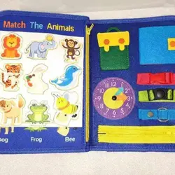 کتاب حمام آموزشی کتاب پارچه ای تعاملی کودک وارداتی کتاب اموزشی 9 در 1 