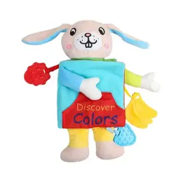 کتاب پارچه ای طرح خرگوش کتاب آموزشی تبادلی نوزاد همراه با دندانگیر نوزاد کتاب آموزشی 