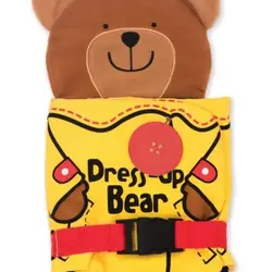 کتاب پارچه ای آموزشی کودک عروسک خرسی مدل آموزش پوشیدن لباس کتاب حمام تبادلی کودک 