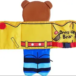 کتاب پارچه ای آموزشی کودک عروسک خرسی مدل آموزش پوشیدن لباس کتاب حمام تبادلی کودک 