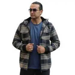 کاپشن پشمی مردانه چهارخانه ضخیم داخل خز: کلاهدار و مناسب سایز L تا ۳XL - کالارست | مرجع خرید تخصصی