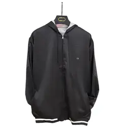 بادگیر مشکی مردانه سایز بزرگ (3XL تا 6XL): داخل تمام آستر، کلاه دار، مناسب بهار و پاییز - کالارست | مرجع خرید تخصصی