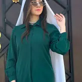 شومیز زنانه دکمه مخفی جنس الیزه مصری