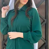 شومیز زنانه دکمه مخفی جنس الیزه مصری