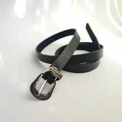 کمربند چرم صنعتی وینتیج باریک مدل نادیا |  شیک و کاربردی