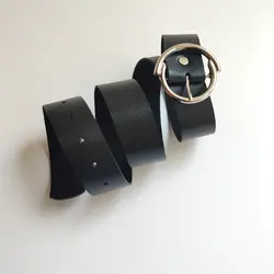 کمربند چرمی پهن با سگک خاص استیل | مدل دلارا