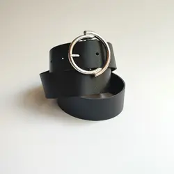 کمربند چرمی پهن با سگک خاص استیل | مدل دلارا