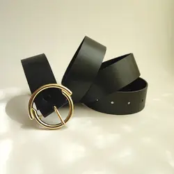 کمربند چرمی پهن با سگک خاص استیل | مدل دلارا