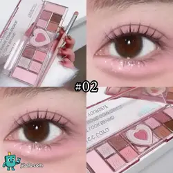 پالت سایه چشم ۱۲ رنگ - ترکیب کامل مات و شاین برای آرایش روز و شب