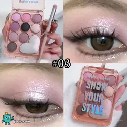 پالت سایه چشم ۹ رنگ قلبی