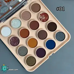 پالت سایه چشم چند رنگ - مات، شاین و گلیتر برای آرایش حرفه‌ای