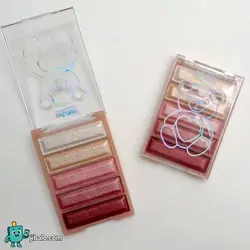 پالت هایلایتر ۵ رنگ شاین و متالیک طرح خرس عروسکی