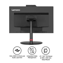 قیمت و خرید مانیتور استوک لنوو مدل Lenovo ThinkVision T22v-10 (22 اینچ دارای اسپیکر و وب کم) | ارسال رایگان