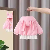 کاپشن بارونی دخترانه طرح خرگوشی