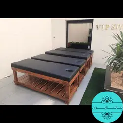تخت ماساژ ثابت چوبی با تشک دوبل مدل M721⭐(پرفروش ترین 2024) برند ماساژیران