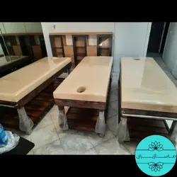 تخت ماساژ ثابت چوبی با تشک دوبل مدل M721⭐(پرفروش ترین 2024) برند ماساژیران