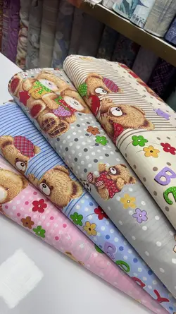 پارچه کارتونی نخی نرم و لطیف ضد حساسیت