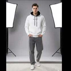 هودی D&G کلاه دار داخل خز سفید