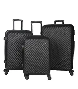 چمدان سه تیکه ماژرو ارغوان پلاس چرخ دوبل و زیپ افزایش حجم