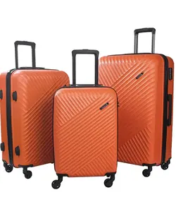 چمدان سه تیکه ماژرو ارغوان پلاس چرخ دوبل و زیپ افزایش حجم