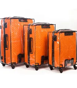 چمدان سه تیکه ماژرو ارغوان پلاس چرخ دوبل و زیپ افزایش حجم