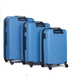 چمدان سه تیکه ماژرو ارغوان پلاس چرخ دوبل و زیپ افزایش حجم