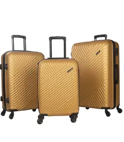 چمدان سه تیکه ماژرو ارغوان پلاس چرخ دوبل و زیپ افزایش حجم