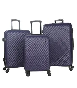 چمدان سه تیکه ماژرو ارغوان پلاس چرخ دوبل و زیپ افزایش حجم