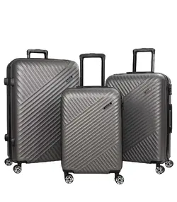 چمدان سه تیکه ماژرو ارغوان پلاس چرخ دوبل و زیپ افزایش حجم