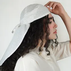 دورگ طرح خال خالی سفید - کد 1076