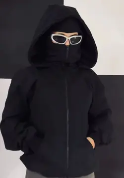 سویشرت نینجا زنانه مردانه با رازآلودگی دورس داخل کرکی، فری‌سایز ۳۶ تا ۴۴ کد ۶۶۴۵، پوششی چابک و مرموز برای ناپدید شدن در سایه‌های بازیگوش روزانه‌ات