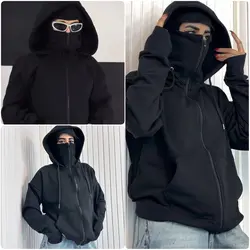 سویشرت نینجا زنانه مردانه با رازآلودگی دورس داخل کرکی، فری‌سایز ۳۶ تا ۴۴ کد ۶۶۴۵، پوششی چابک و مرموز برای ناپدید شدن در سایه‌های بازیگوش روزانه‌ات