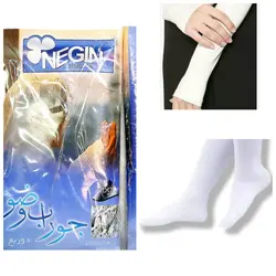 ست جوراب نخی سفید و ساق دست و جوراب وضو