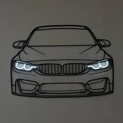 تابلو نئونی بی ام و m3/تابلو هدیه خاص برای مردان/کد023علی بابا