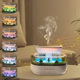 چراغ خواب و بخور طرح جنگل آمازون | آرامش طبیعت با صدای باران