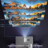 ویدیو پروژکتور پایه‌دار قابل‌تنظیم مدل TS-6 (سینمای خانگی قابل‌حمل)