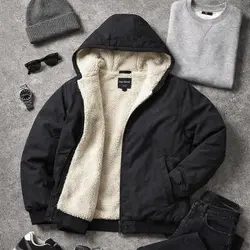 کاپشن مردانه مشکی داخل تمام خز مدل adidas-مشکی