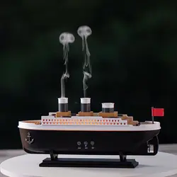 دستگاه بخور سرد و رطوبت‌ساز طرح کشتی مدل Titanic با چراغ LED
