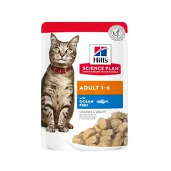 پوچ گربه مدل ادالت طعم سالمون برند هیلز