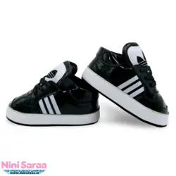 پاپوش نوزادی آدیداس مشکی ورنی