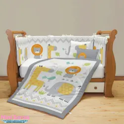 سرویس روتختی نوزاد برند مامز کیوتی(momscutie) مدل 7 تکه طرح گاردن - خرید مستقیم از تولید کننده