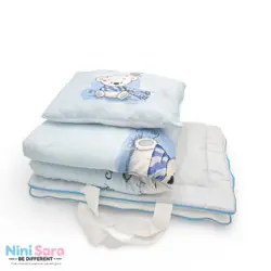 مسافرتی نوزاد مامز کیوتی (momscutie) مدل 3 تکه طرح کوالا رنگ آبی- نماینده رسمی مامزکیوتی